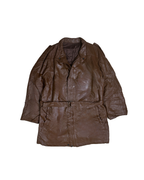 Vintage Genuine Leather Brown Coat