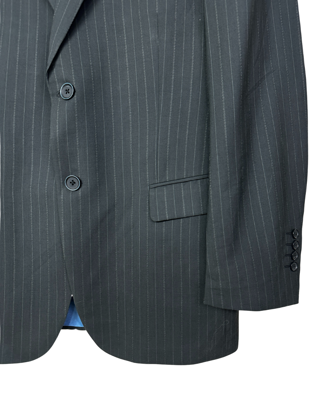 2000s Pierre Cardin Paris Pinstripe Wool Full Suit - Size 54