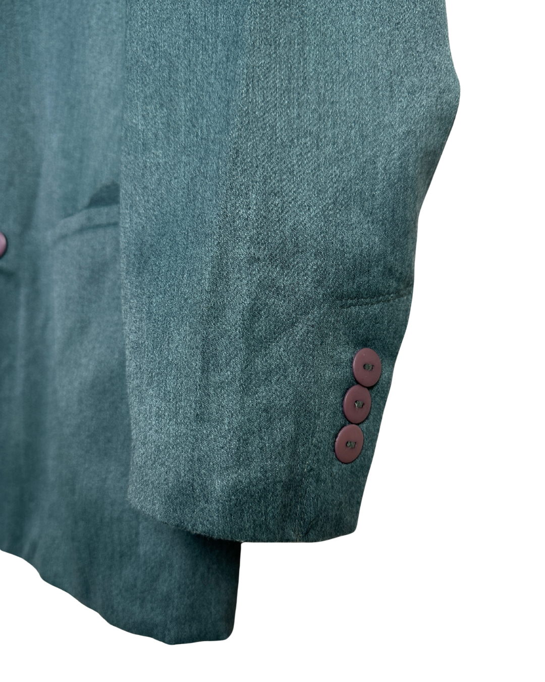 Vintage 90s Teal Green Double Breasted Blazer (Abstract Lining)