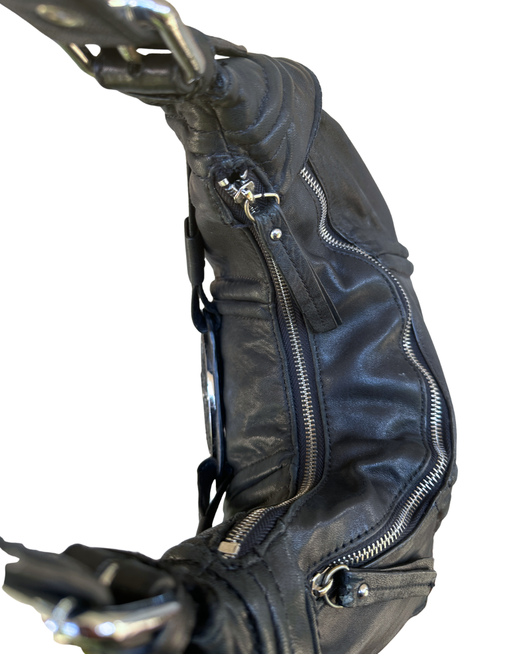 Y2K Just Cavalli Leather Shoulder Bag