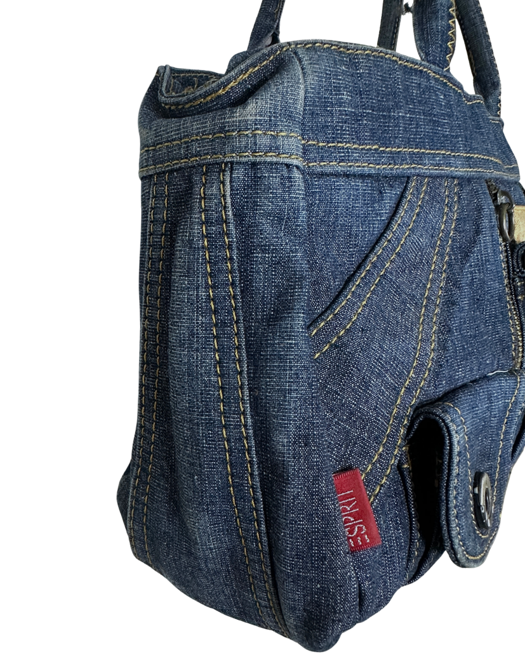 Esprit Y2K Multi-Pocket Denim Shoulder Bag