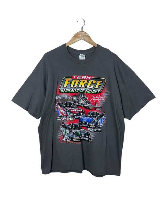 Vintage Team Force NHRA Drag Racing T-Shirt 2XL