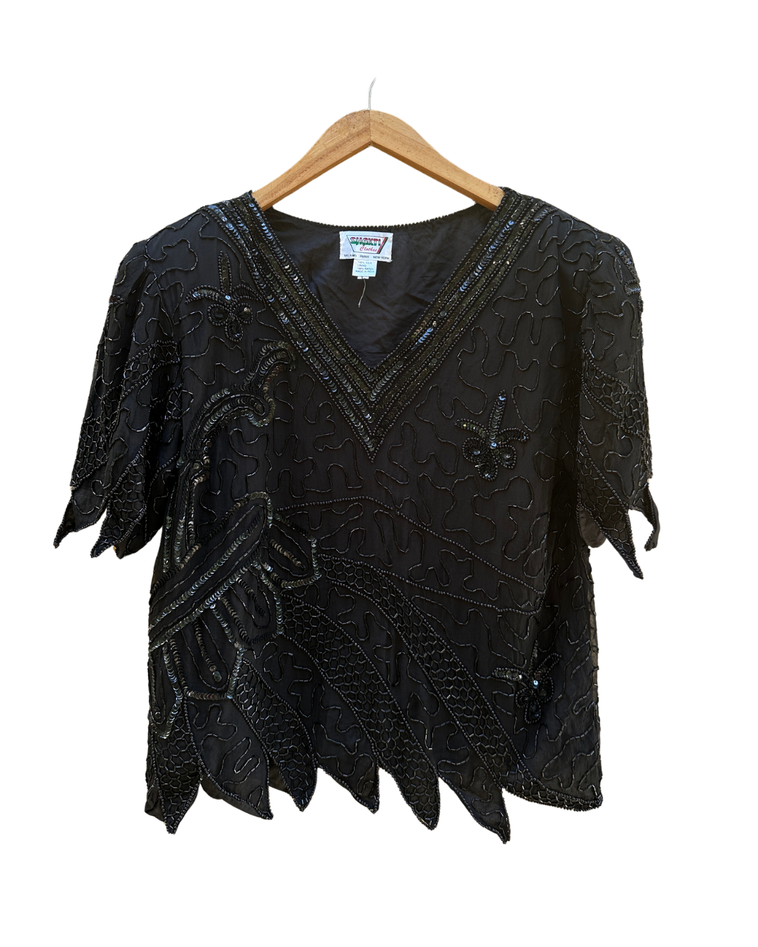 Shakti Embroidered Beaded 100% Silk Blouse