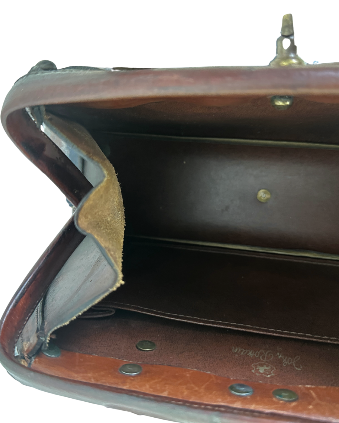 RARE Vintage 1960s John Romain Genuine Leather Bag Satchel