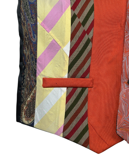 Retied Upcycled Necktie Vest Medium