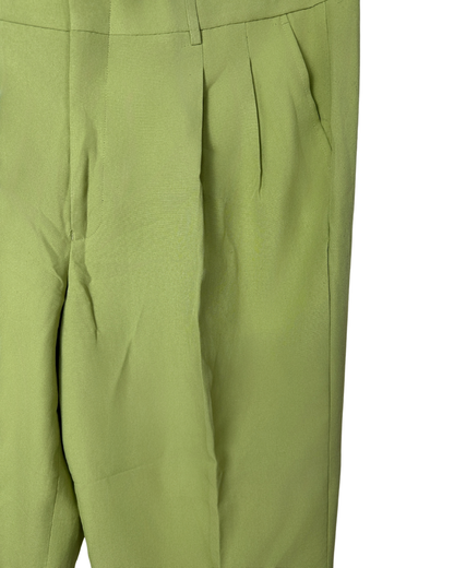 Lucci Collezione Green Pleated Dress Pants - Men's 40W