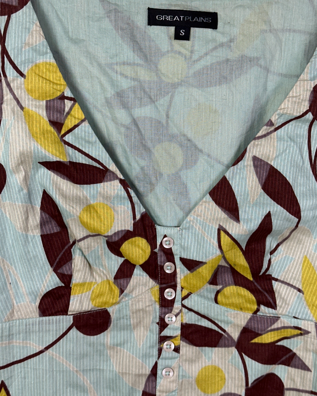 Great Plains Floral Teal Tank Top Small