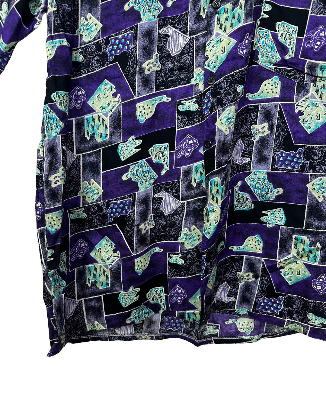 Vintage Abstract Print Short Sleeve Shirt