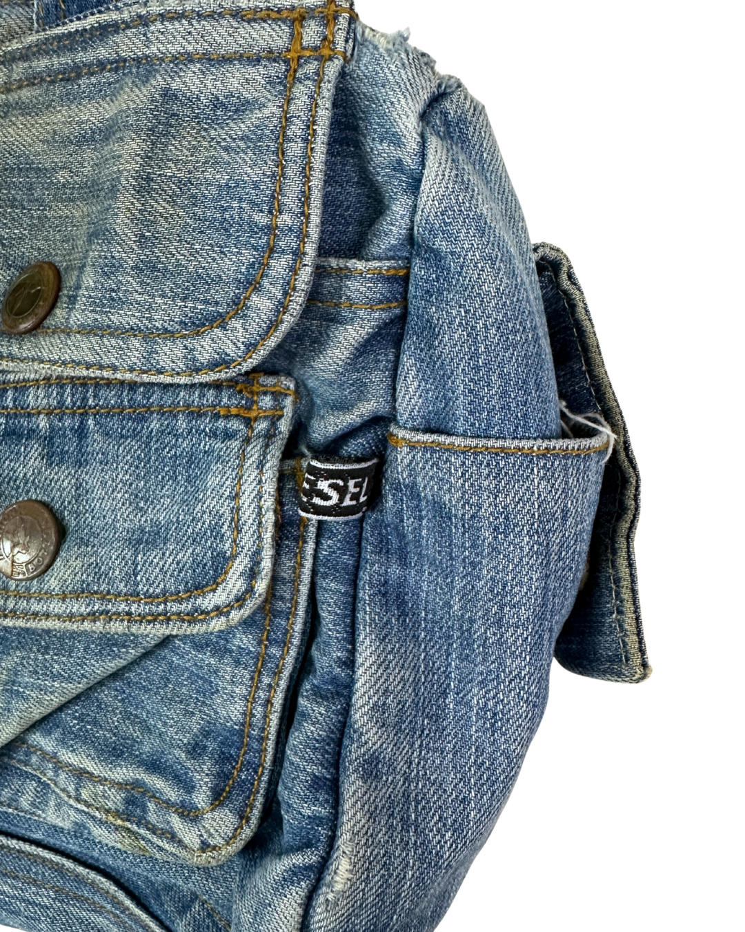 Vintage Diesel Denim Satchel Bag