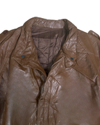 Vintage Genuine Leather Brown Coat