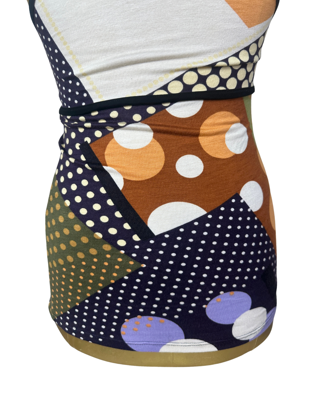 Y2K Abstract Geometric Polka Dot Cami - Small