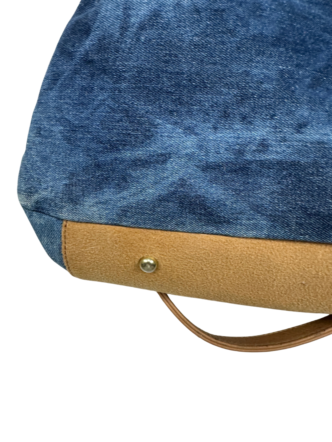 Sequined French Bulldog Large Denim Tote Bag