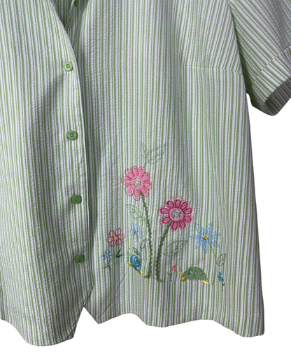 Vintage Alfred Dunner Embroidered Shirt - Women's 2XL