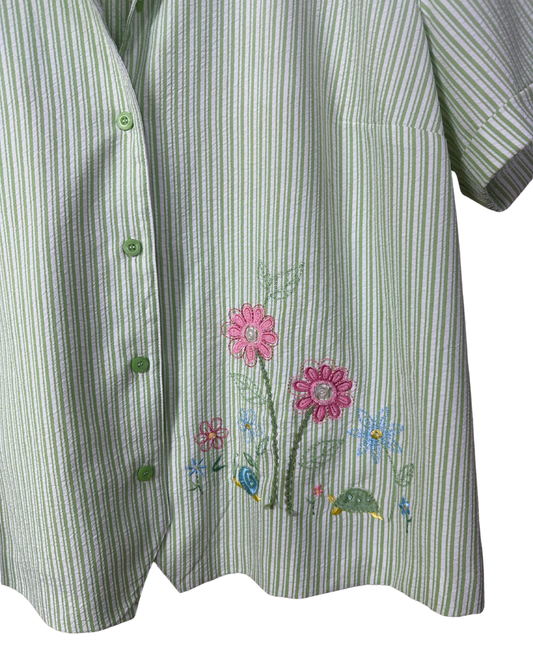 Vintage Alfred Dunner Embroidered Shirt - Women's 2XL