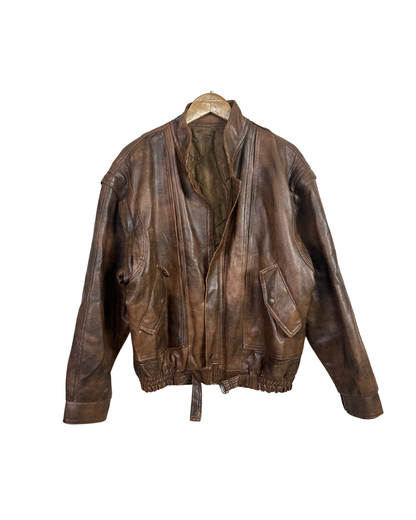 Vintage Convertible  2-in-1 Genuine Leather Jacket & Vest