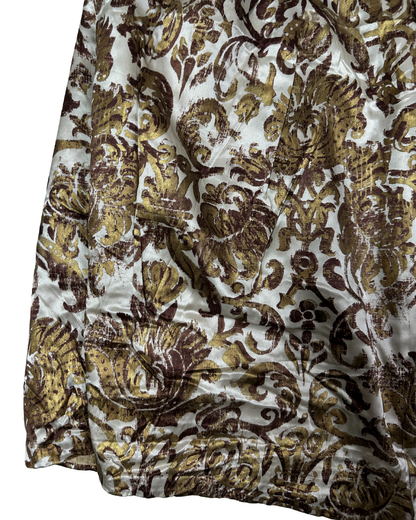 Vintage Schumacher Baroque Print Skirt With Sequins Detail