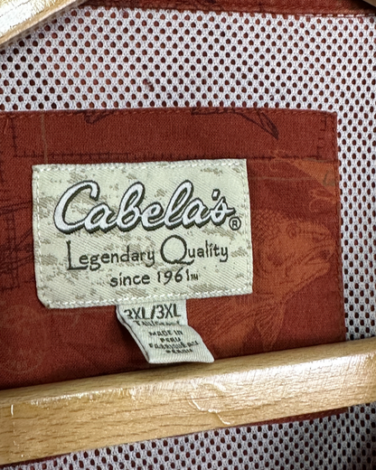 Cabela's Fish Print Shirt 3XL