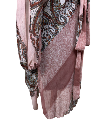 Boho Tunic Sequined Embroidered Blouse Large
