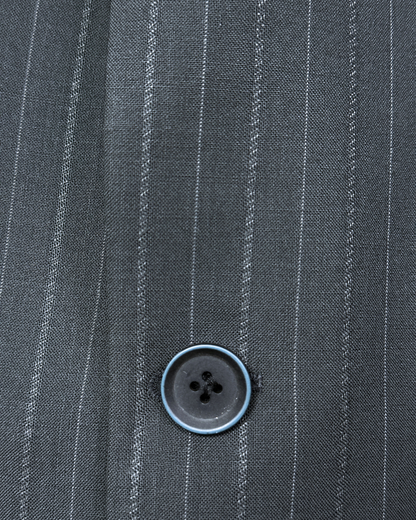 2000s Pierre Cardin Paris Pinstripe Wool Full Suit - Size 54