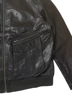 ARMA 'R.C.A.F. Legend' Dark Brown Genuine Leather Aviator Bomber Jacket