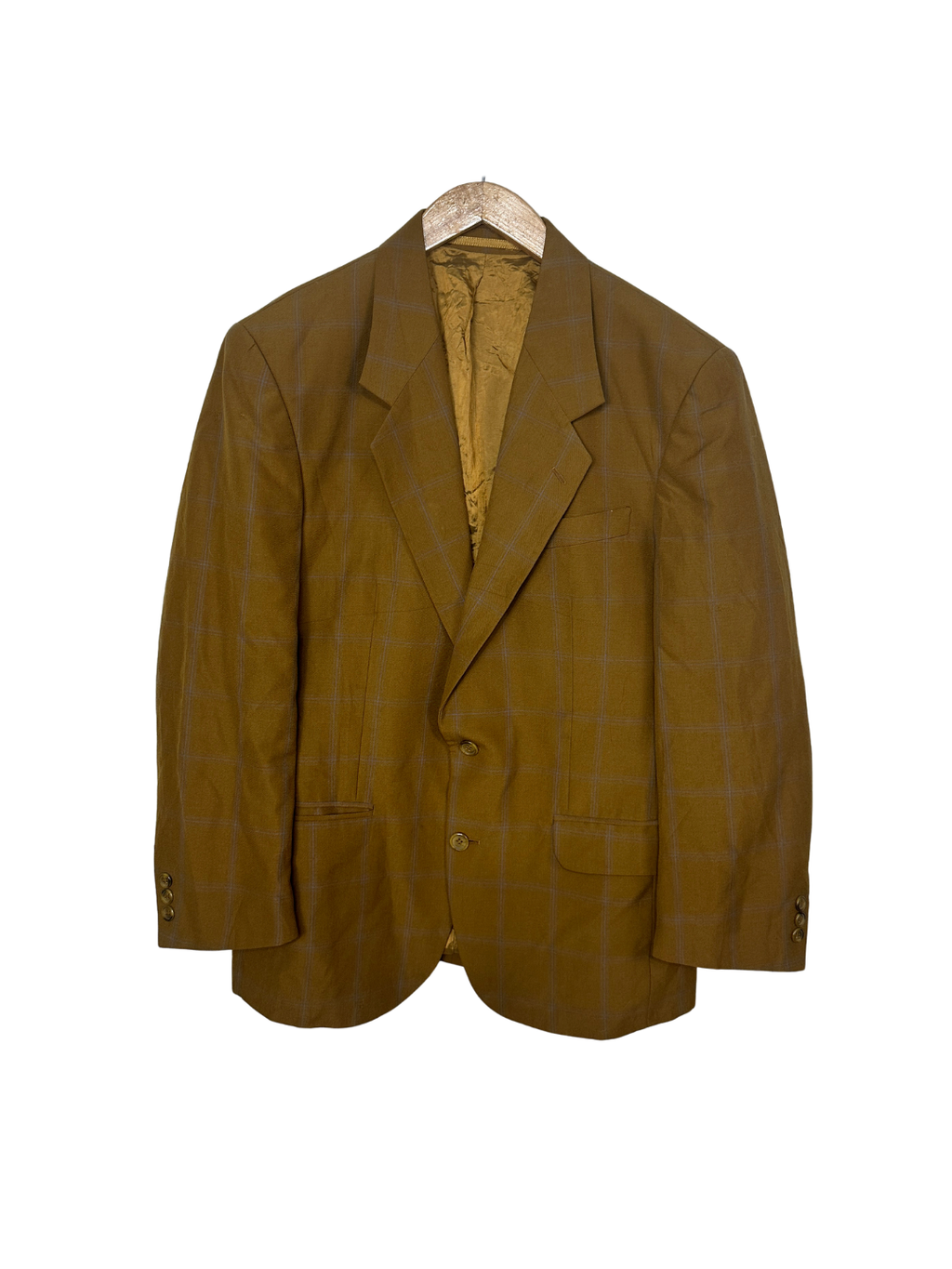 Vintage Brown Checkered Blazer - Large