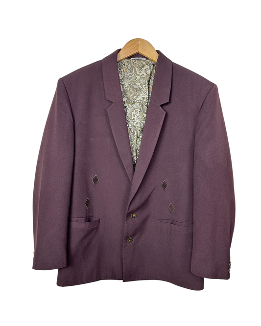 Vintage 80s Italian Blazer with Embroidered Details – Raybest Uomo