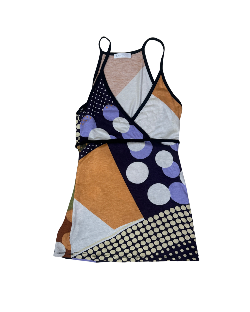 Y2K Abstract Geometric Polka Dot Cami - Small