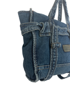 Vintage Y2K Denim Tote with Buckle Details