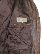 Vintage Genuine Leather Brown Coat
