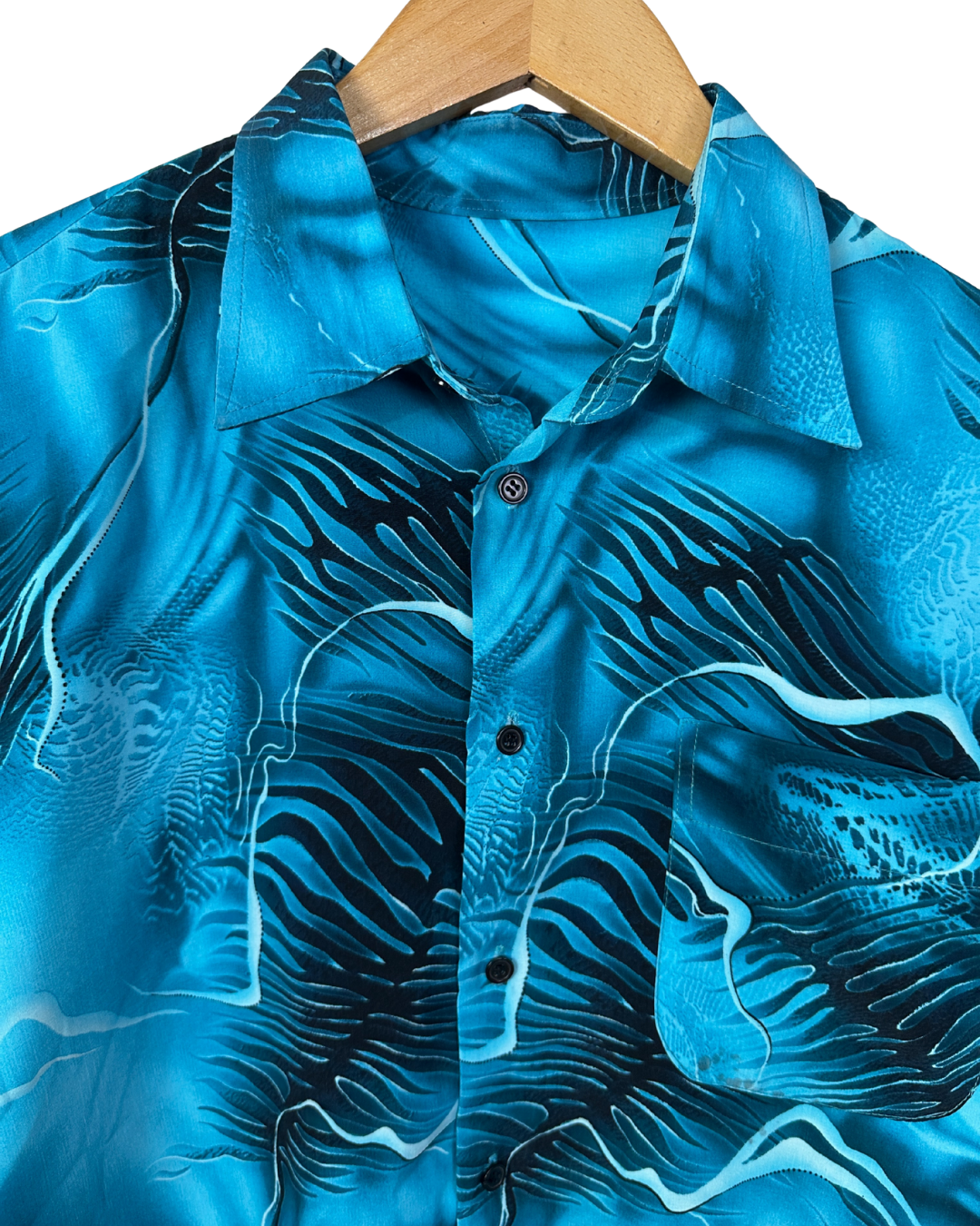 Vintage Turquoise  Long Sleeve Shirt XL