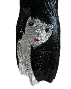 Maner Sequin Face Graphic Mini Dress