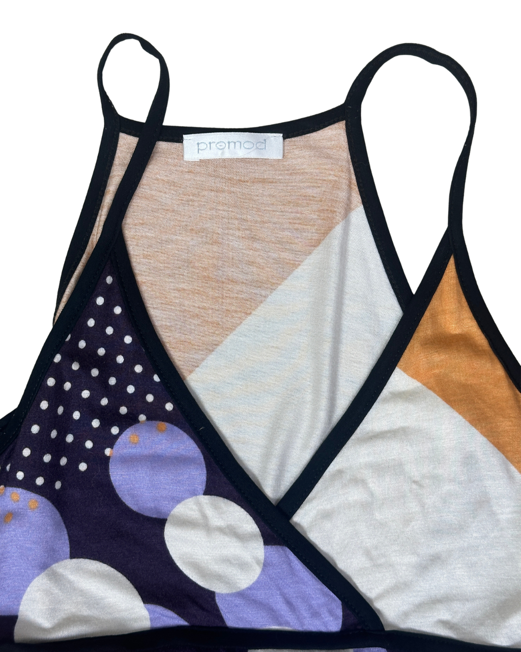 Y2K Abstract Geometric Polka Dot Cami - Small