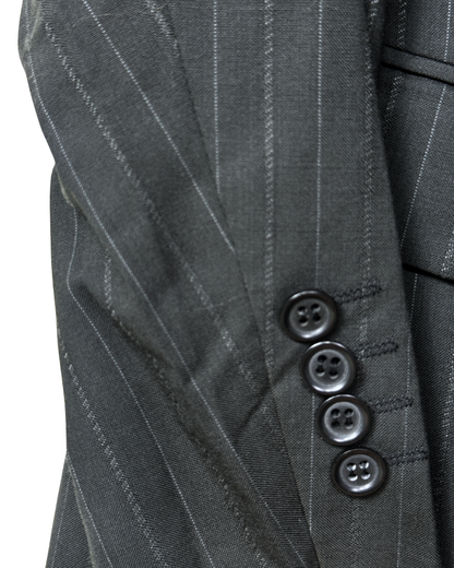 2000s Pierre Cardin Paris Pinstripe Wool Full Suit - Size 54