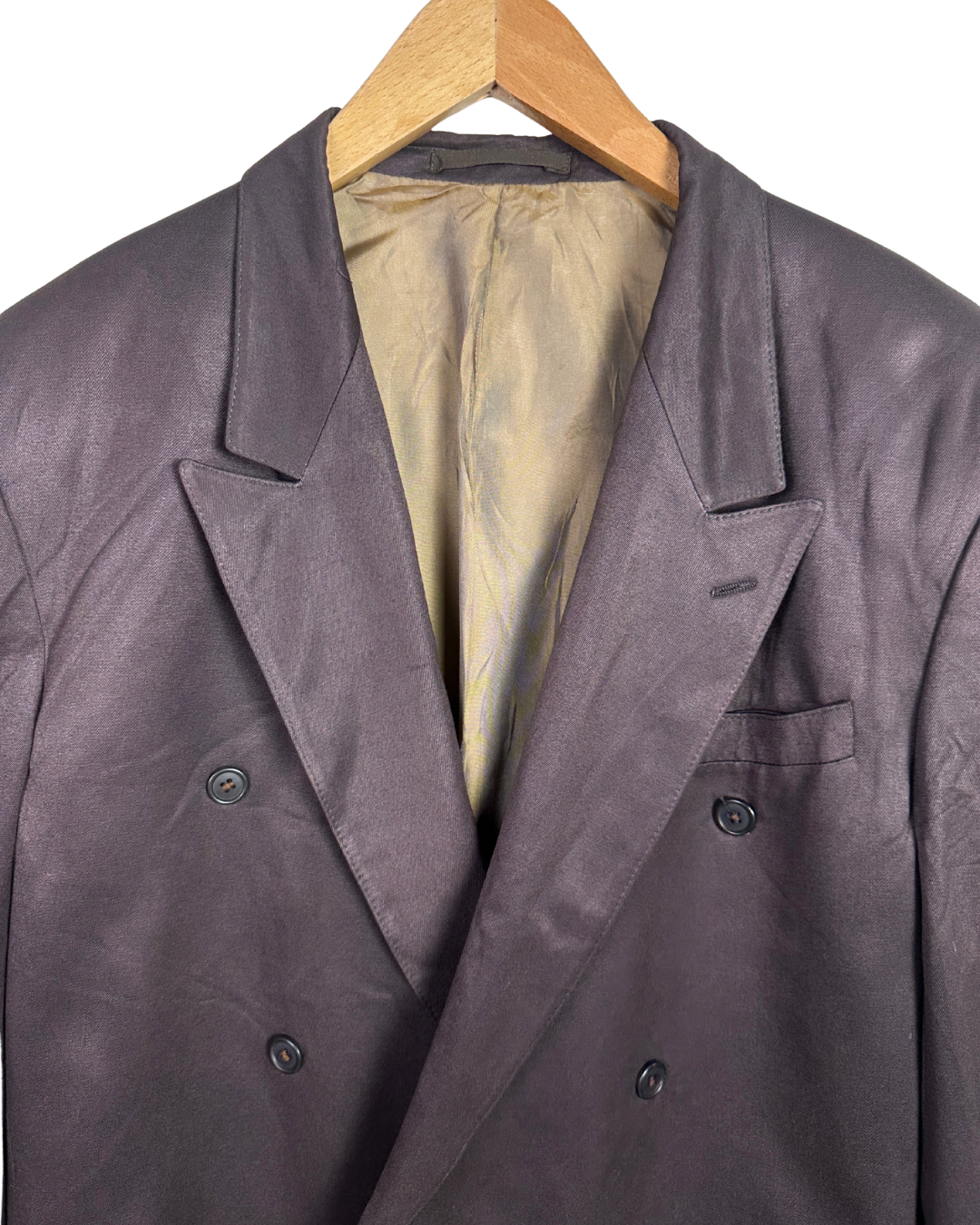 Vintage 90s Palazzo Men's Fashion Burgundy Double Breasted Blazer - XL