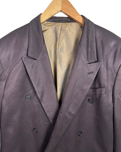 Vintage 90s Palazzo Men's Fashion Burgundy Double Breasted Blazer - XL