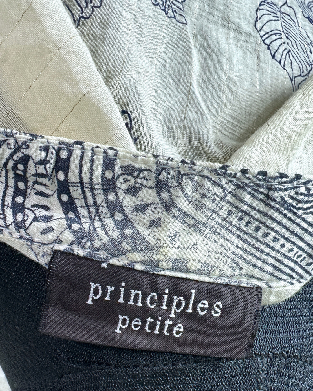 Principles Petite Floral Tie-Front Ruffle Blouse - Small