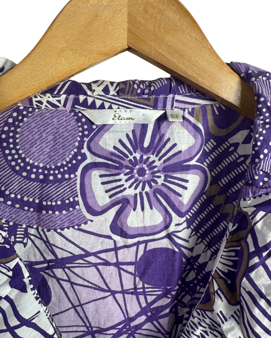 Miss Etam Patterned Button Up Blouse