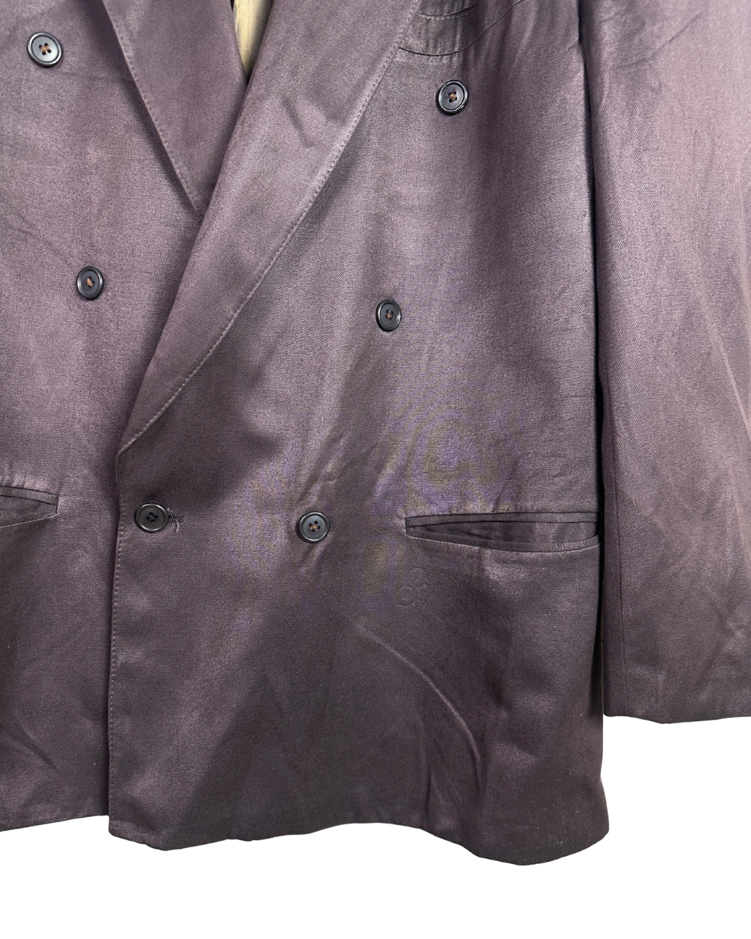 Vintage 90s Palazzo Men's Fashion Burgundy Double Breasted Blazer - XL