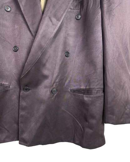 Vintage 90s Palazzo Men's Fashion Burgundy Double Breasted Blazer - XL