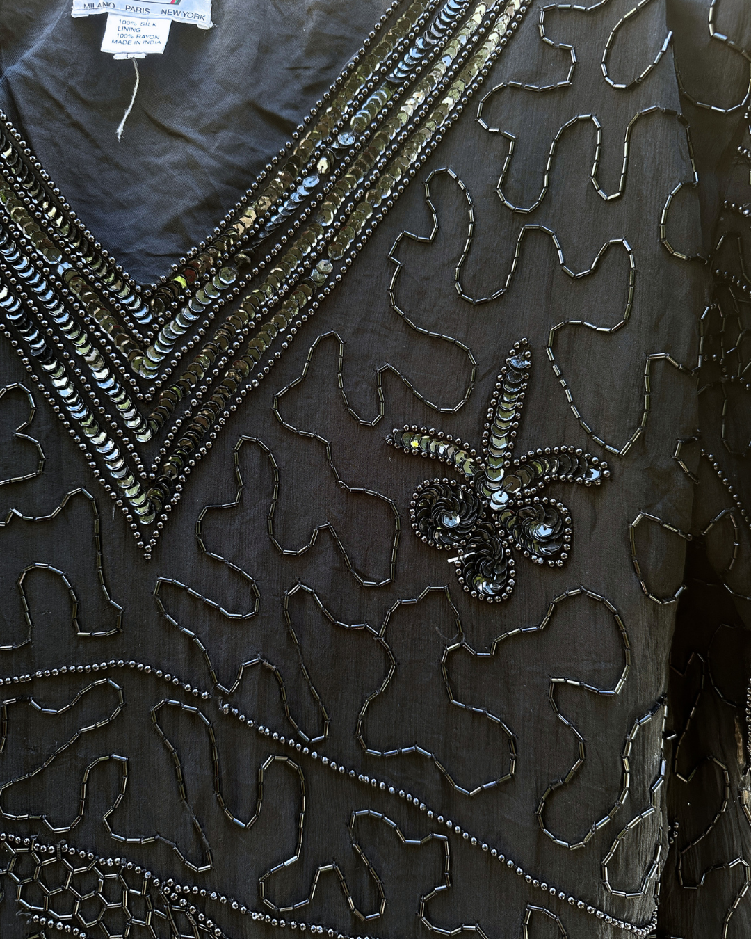 Shakti Embroidered Beaded 100% Silk Blouse