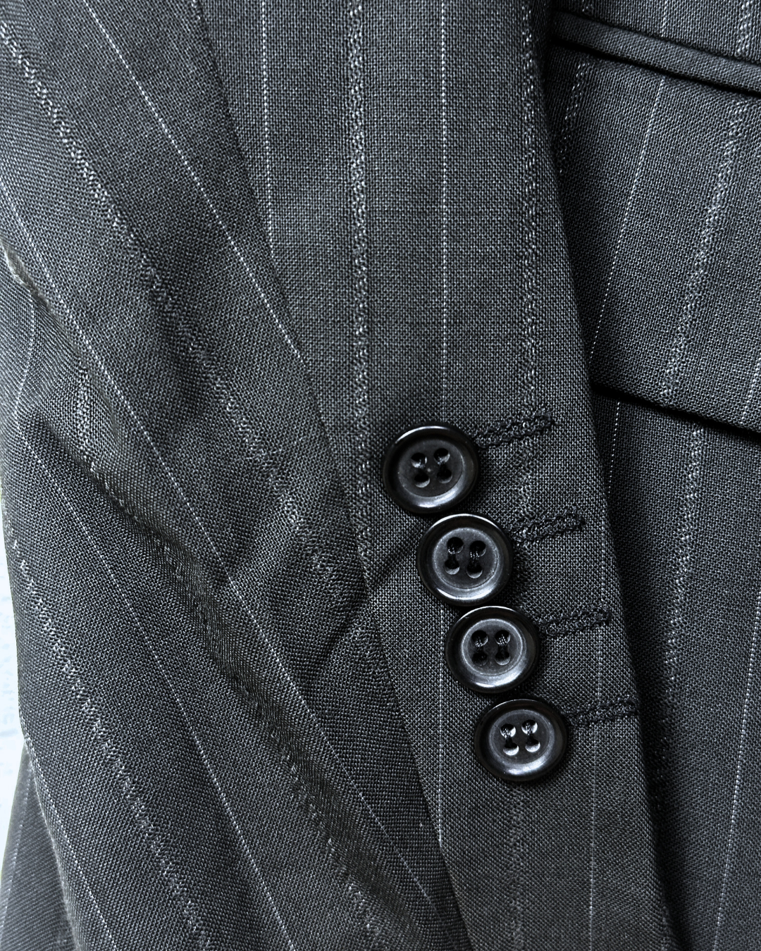 2000s Pierre Cardin Paris Pinstripe Wool Full Suit - Size 54