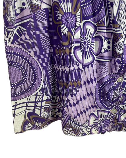 Miss Etam Patterned Button Up Blouse