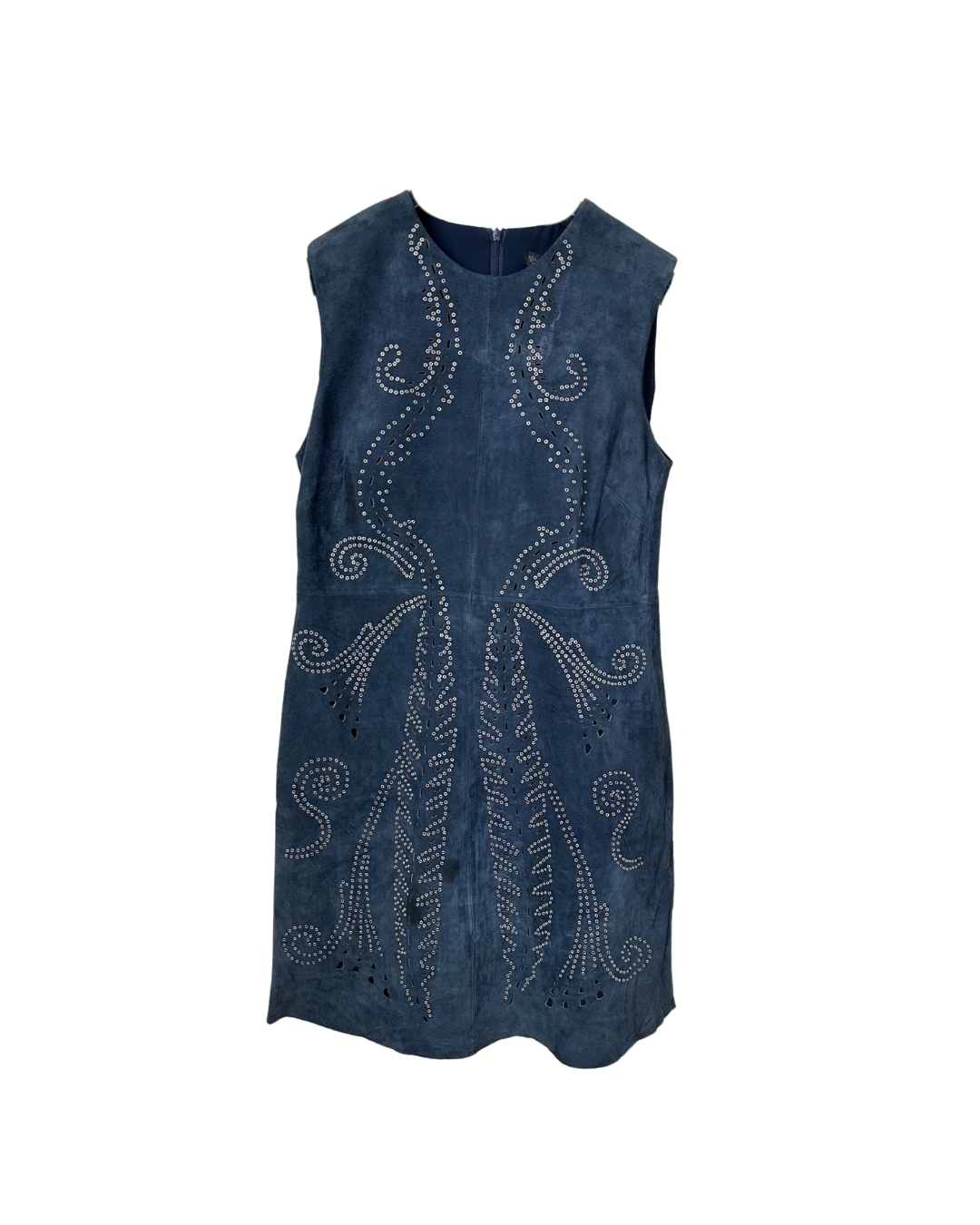 Zara Suede Embellished Shift Dress XS