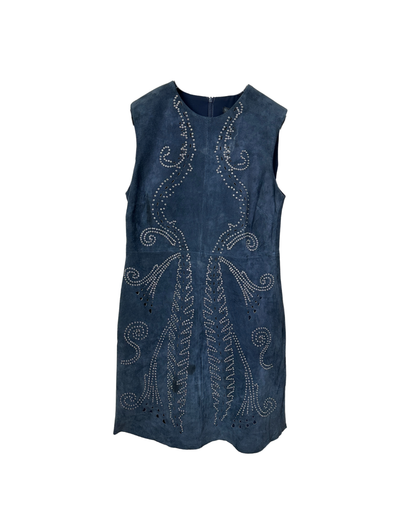 Zara Suede Embellished Shift Dress XS