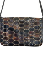 Reptile Skin Patchwork  Crossbody Bag