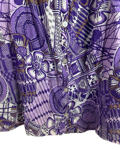 Miss Etam Patterned Button Up Blouse