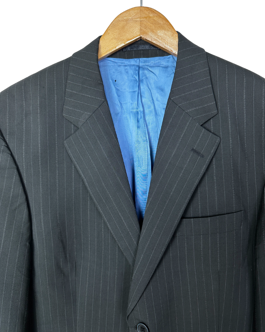 2000s Pierre Cardin Paris Pinstripe Wool Full Suit - Size 54