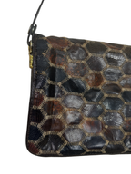 Reptile Skin Patchwork  Crossbody Bag