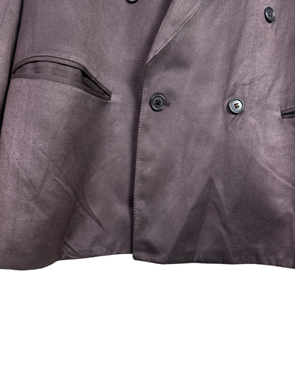 Vintage 90s Palazzo Men's Fashion Burgundy Double Breasted Blazer - XL