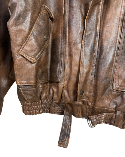Vintage Convertible  2-in-1 Genuine Leather Jacket & Vest